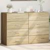 VidaXL Buffets 2 Pcs Sonoma Oak 60x39x80 Cm Engineered Wood, Storage Cabinet, Entryway Furniture, Accent Furniture 3276625