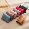 Solid Color Simple Leather Double Layer Coin Purse Large Capacity Multifunctional Card Holder Portable Wallet Coin Bag Organizer
