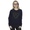 Disney Womens/Ladies Mickey Mouse Merry Christmas Holly Sweatshirt