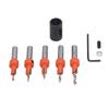 5pcs Round Shank Wood Countersink Drill Bit 8mm Shank Chamfering Drill Bit  For Woodworking