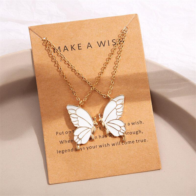 Bohemian Alloy Butterfly Pendant Necklace Pendant Set Collarbone Chain Necklace Card Set