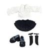 Obitsu 11 OB11 Size Outfit for Obitsu Doll 11cm Long Sleeve Shirt and Skirt Idol Transformation Body Two-Tiered (4-Piece Set) -
