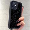 Черный Кружевной Желобок Чехол-Защита для iPhone 14/15/16/17 Pro Max