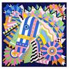 New Handmade Curled Silk Feeling Scarf Women 90cm Horse Twill Silk Square Scarf Retro Printing Silk Scarf Shawl Headband