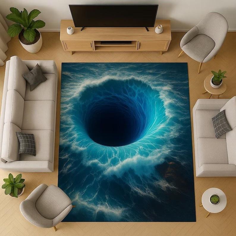 2D Плоский Оптическая Иллюзия Нескользящий Ковер Легко Чистить Идеально для Прихожей Передней Двери Спальни Прачечной Зоны Дверной Коврик Дом