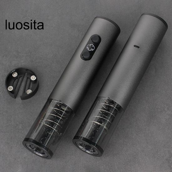1 Set Bottle Opener, Rechargeable Electric Wine Opener, Effortless Automatic Cork Extractor for Home Bar Party