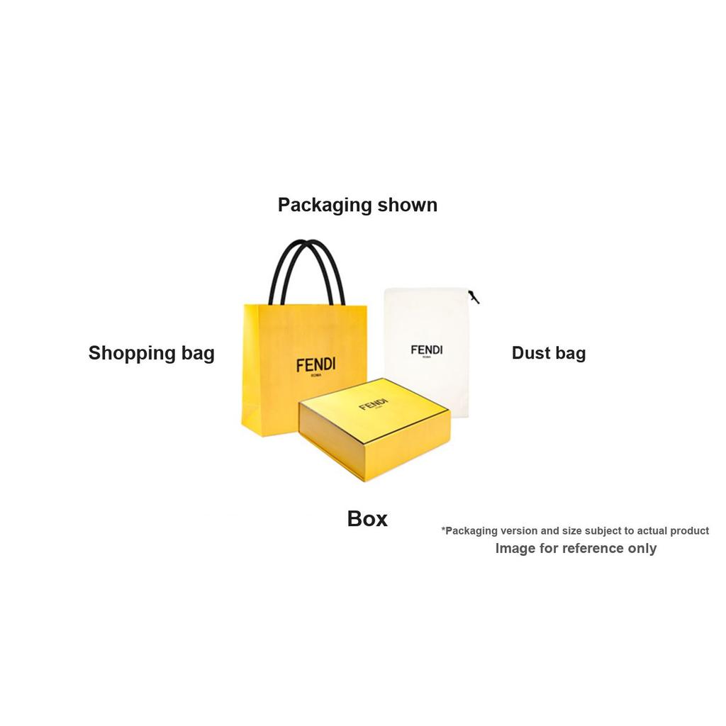 Fendi Baguette Logo Jacquard Flap Closure Cotton Handbag Women Handbags Beige 8M0498AUNJF1SNP