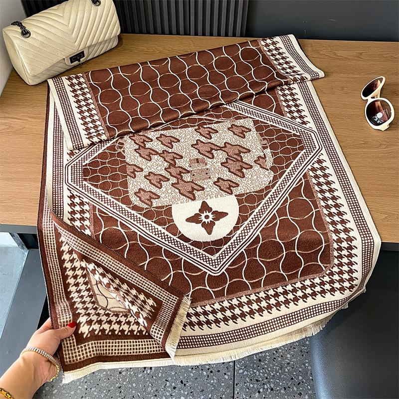 Ветер Модный Женский Теплый Шарф Осенний И Зимний Темперамент Элегантная Двусторонняя Шаль