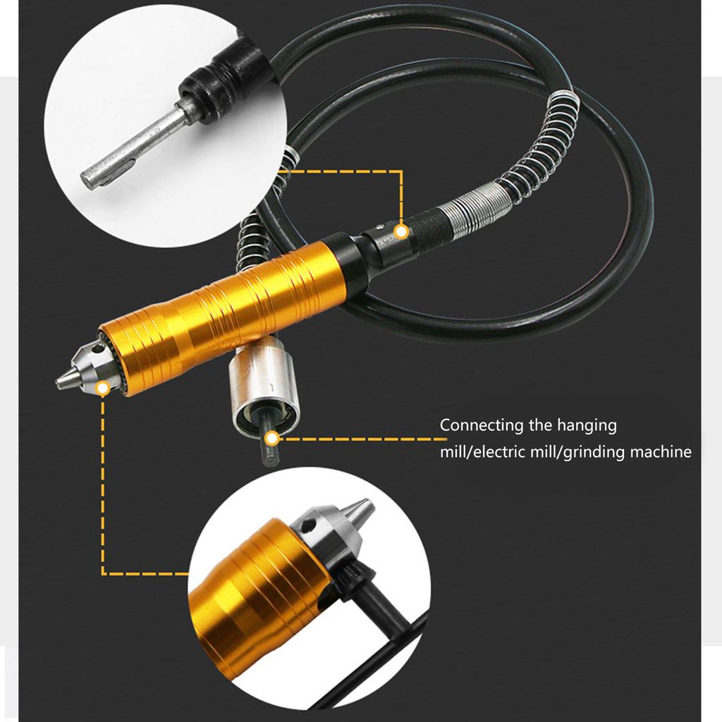 Гибкий удлинитель вала с патроном 0,3-6,5 мм для шлифовальной машины Dremel, ручной дрели, электрических вращающихся инструментов