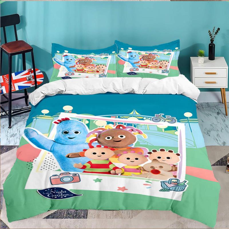 3PCS Night Garden Bedding Set,Including 1pc Duvet Cover And 2pcs Pillowcases Perfect for Bedroom, Dormitory, Large size Fan Christmas gift