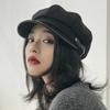 Women's Wool Beret: Fashionable Korean-Style Duckbill Hat, Warm and Stylish Octagonal Design for Autumn and Spring