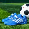 28-38 амортизирующие, нескользящие, износостойкие, на липучке, с короткими ногтями, уличные футбольные бутсы, тренировочная детская обувь