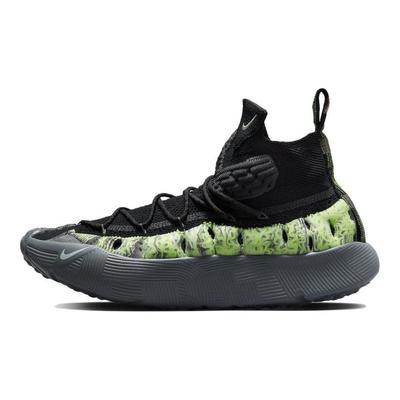 Черные неоновые зеленые кроссовки унисекс ISPA Sense Flyknit Seafoam Smoke-Grey CW3203-003