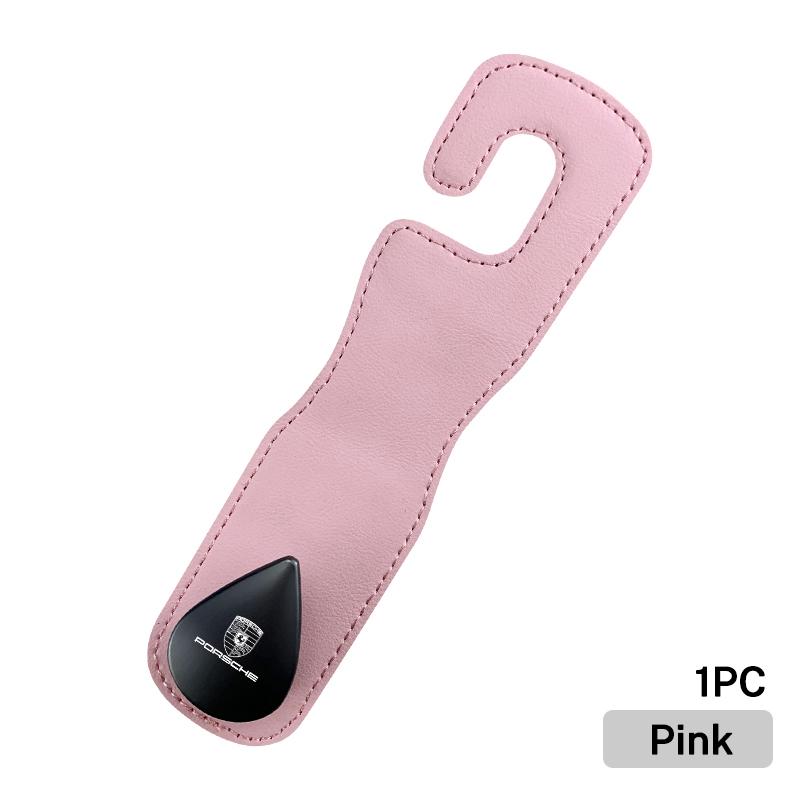 Leather Car Seat Back Hidden Hook Hanger Bag Storage Holder For Porsche Cayenne Panamera Macan Boxster Cayman 718 911 Sticker CVE1