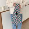 Timeless And Classy Vertical Checkered Tote Bag Perfect For Trendy Fashion Lovers And Everyday Essentials