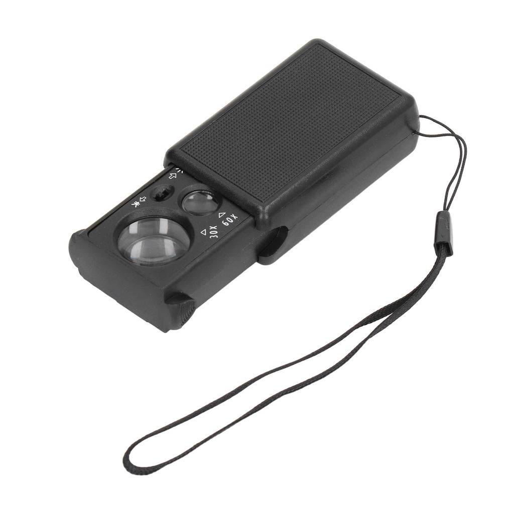 Выдвижная ювелирная лупа 30X 60X оптическая стеклянная линза увеличительные стекла со светодиодной подсветкой деньги