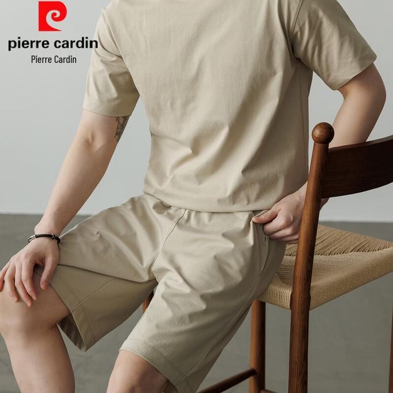 Pierre Cardin Мужская футболка с коротким рукавом из смесовой хлопковой ткани, подвергнутой стирке
