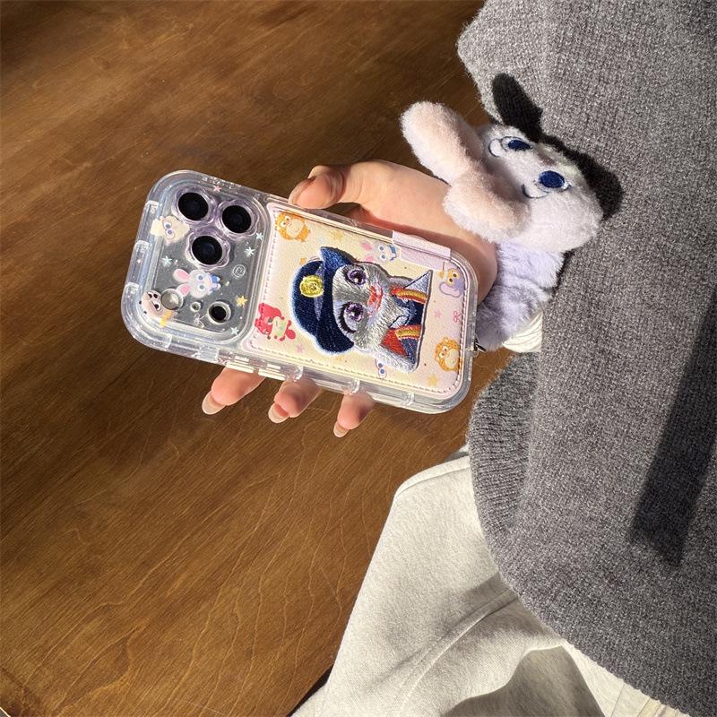 Мультяшный вышитый чехол для телефона Джуди и Ник для iPhone 17/16 Pro Max/15/14