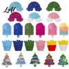 Portable Fidget Toys Silicone Sensory Activity Rainbow Ice Tree Board Christmas Stick French Fries Educational Board with Strings Silent Toy