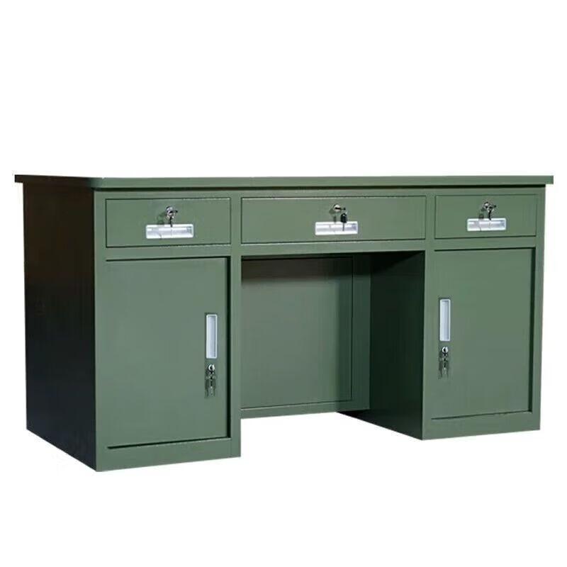 Anluying Steel Office Computer Desk with Lock and Drawers
