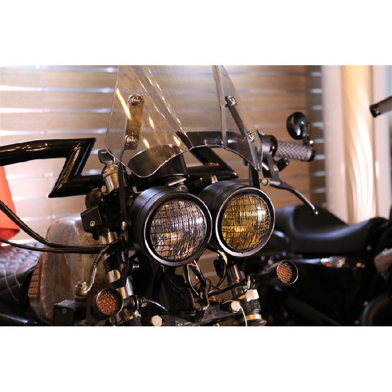 Универсальное мотоциклетное ветровое стекло 5"-7", прозрачно-серое