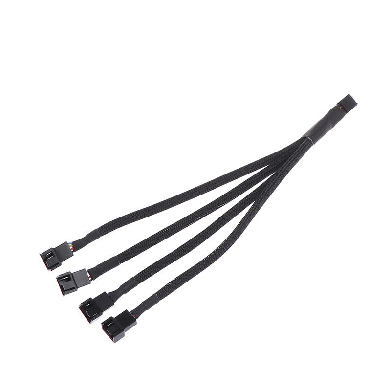 Pwm Fan Splitter 4Pin Adapter Cable 1 To 1 2 3 4 Computer Cpu Fan Splitter Cable