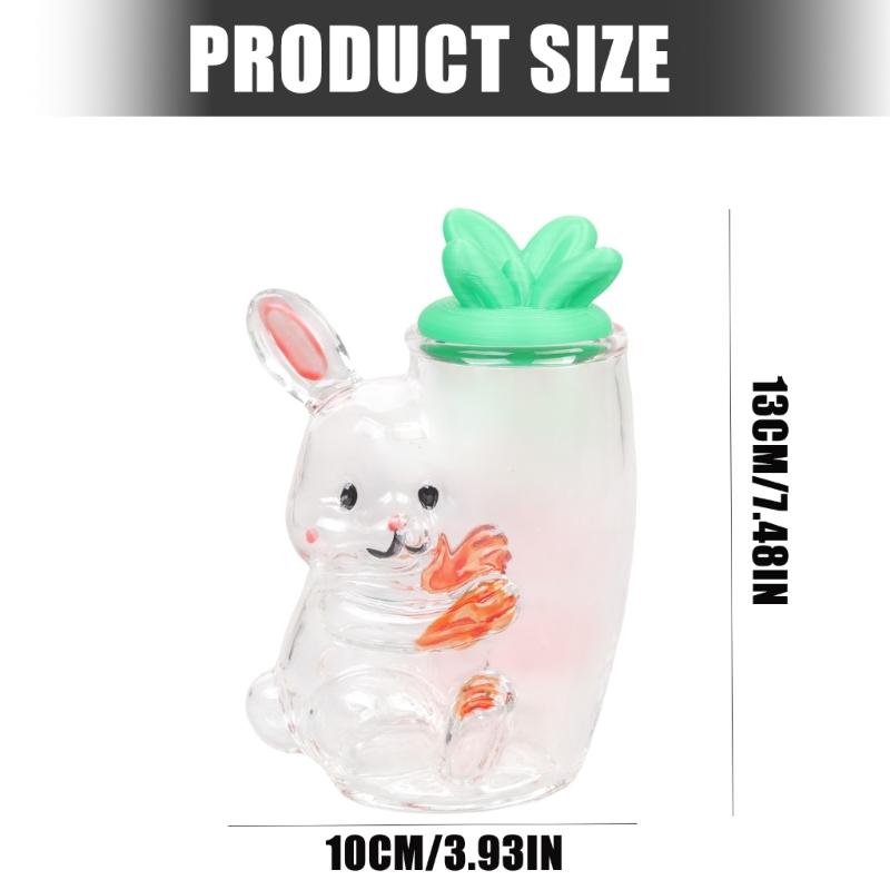 Functional Glass Clear Candy Jar With Easter Rabbit Chick Eggs Sculpture For Storing Sweets And Enhancing Table Setting