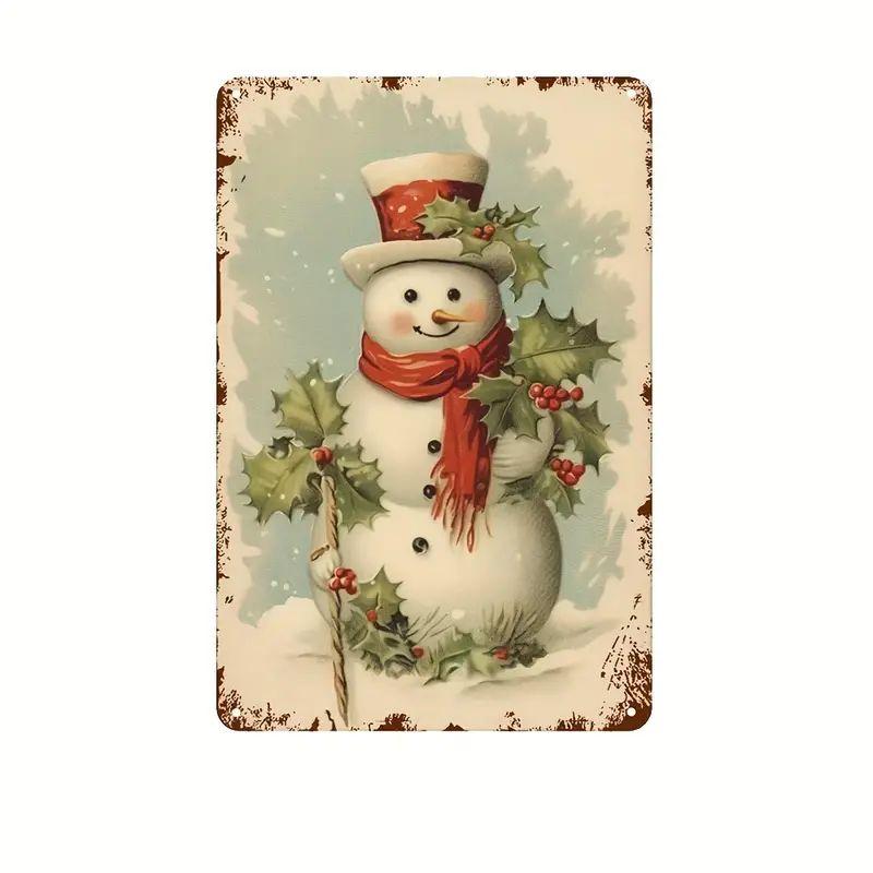 Винтажный металлический постер Рождественский эльф Металлические жестяные таблички Постеры Тарелка Красочный визуальный эффект Настенное искусство для Кафе Бара Офиса Клуба Паба