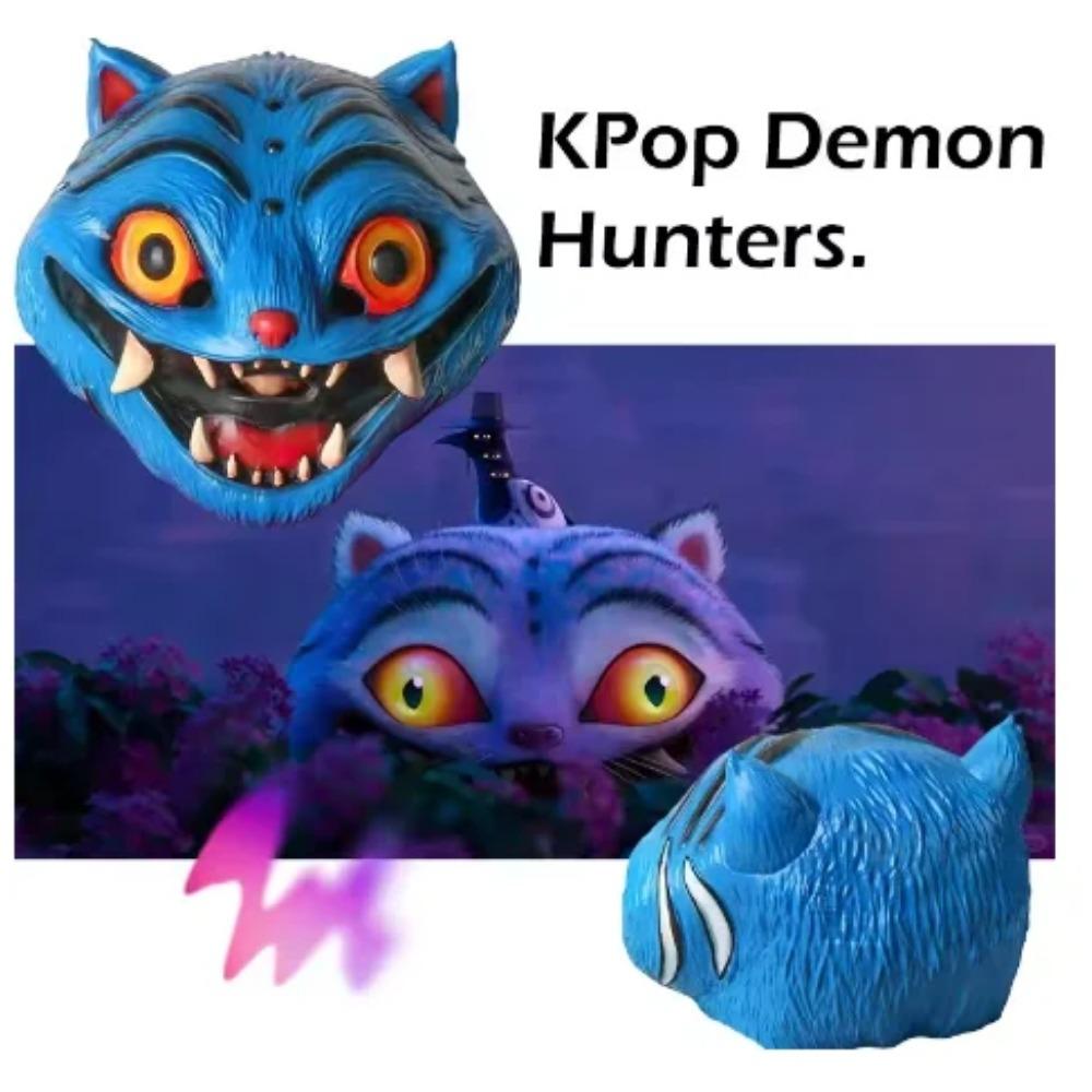 Новая Синяя Маска Тигра из Латекса K-pop Dem On Hunters Костюм Ужасов Маска для Хэллоуина Мероприятий Вечеринки Косплей Реквизит Детям Друзьям Подарок