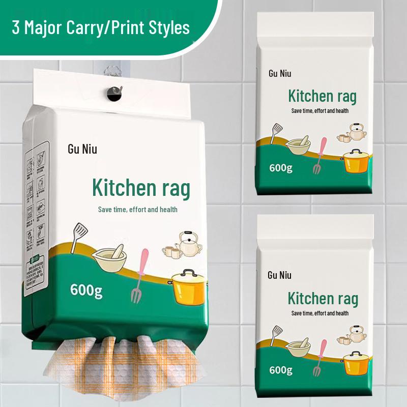 Утолщенная двусторонняя одноразовая швабра для мытья посуды для сухой и влажной уборки