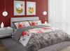 Satin bedding 160x200 pure satin colorful flowers