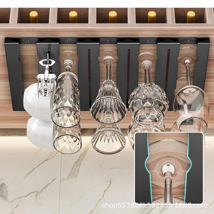 Nordic Red Wine Glass Rack: Upside Down Storage Shelf & Luxury Hanging Ornament