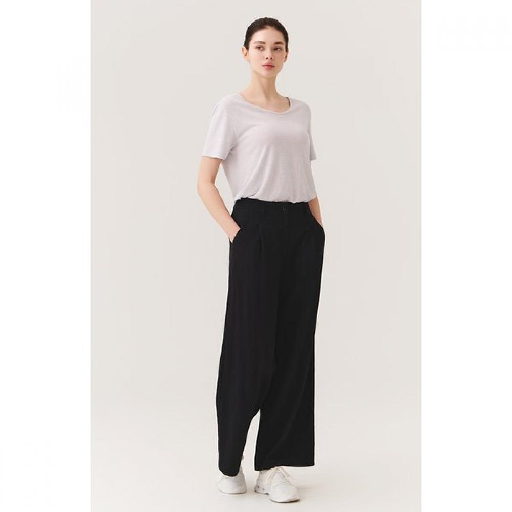 Huit V Neck Linen Short sleeVe Tee Htwts5k81t