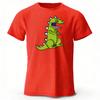 New Angry Dinosaur Pure Cotton Tshirt for Men Loose Large Breathable Sports Short Sleeved Summer Womens Trendy Street Style