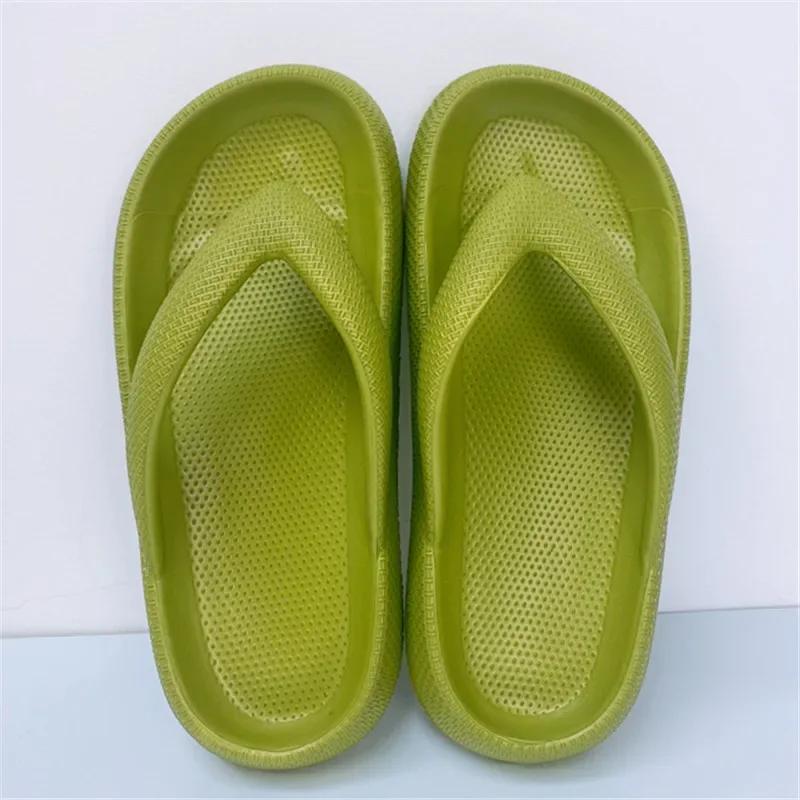 2024 Fashion Summer Candy Colors Flip Flops Beach Soft Bottom Flat Slippers Women Outdoor Comfy Non Slip Flat Slide EVA Sandals