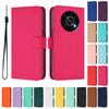 HonorX30 Case For Honor X30 Wallet Leather Flip Case honorX30 Protective Pattern Card Slot Book Cover Solid Color Lychee Fundas