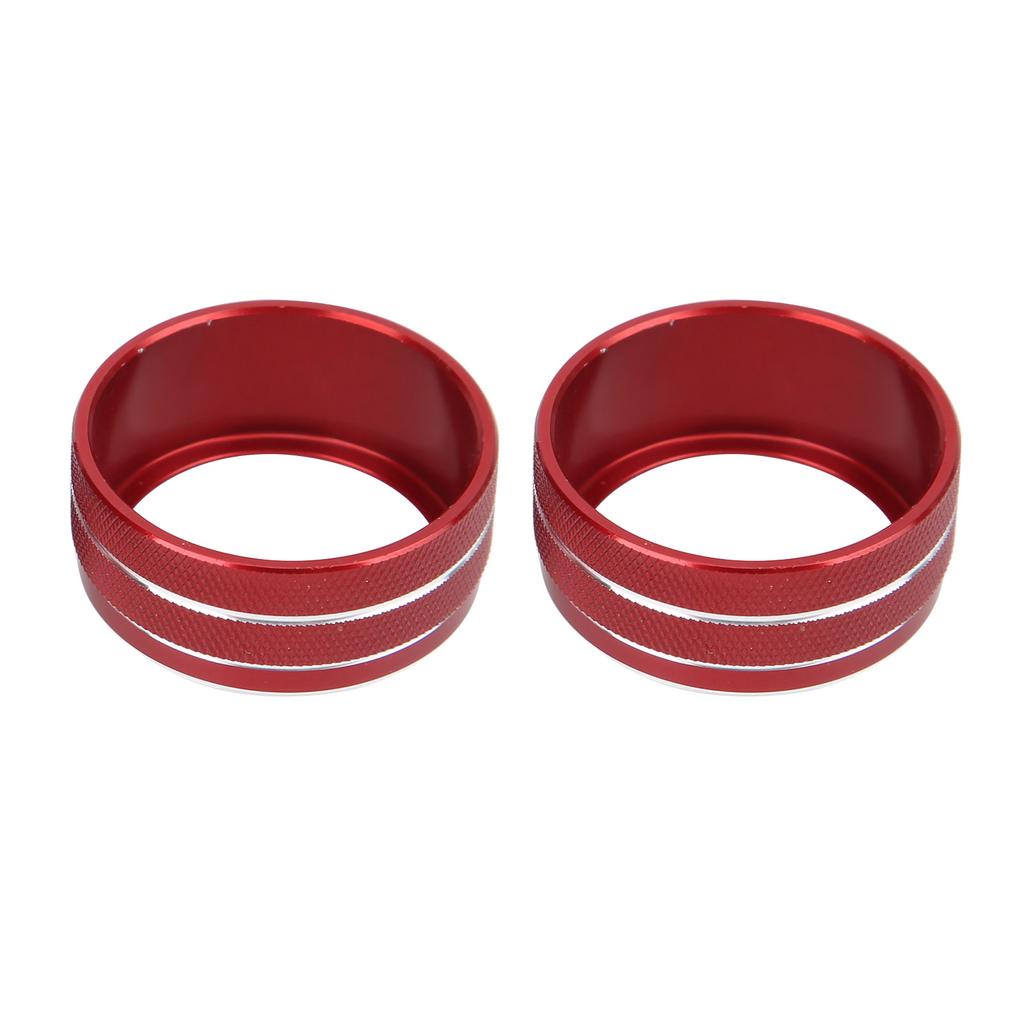 Air Conditioning Knob Trims Rings Red Aluminum Alloy Decoration Replacement for Camry 2018 2020