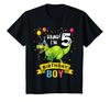Kids 5 Year Old Shirt 5th Birthday Boy Rex Dinosaur T-Shirt T-Shirt T-Shirt