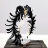 Dress Up Props Feather Halo Crown Headband Double Layer Wing Hair Hoop  Christmas Party