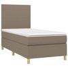 VidaXL Slat Bed Base with Mattress and LED, Upholstered Bed, Single Bed, Adult Bed for Interior Bedroom, 3135233