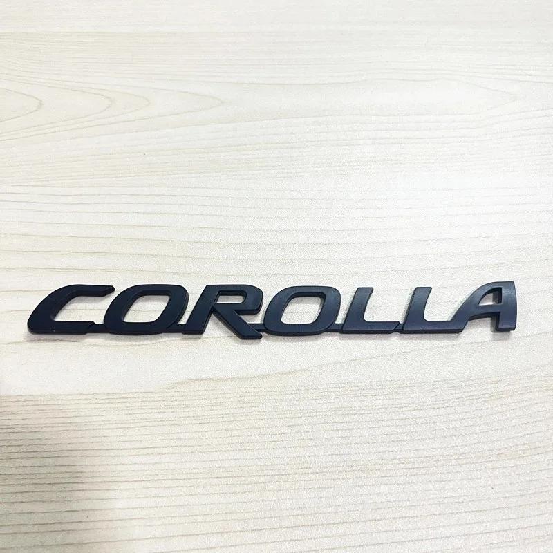 1Pc 3D Glossy Black Silver Corolla Letters Sticker For Toyota Corolla Trunk Emblem MSHU3 Badge Car Accessories Modified Car Sticker