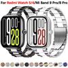 Металлический ремешок для Redmi Watch 5/Redmi Watch 4 Регулируемый браслет из нержавеющей стали для Xiaomi Mi Band 9 Pro/Mi Band 8 Pro