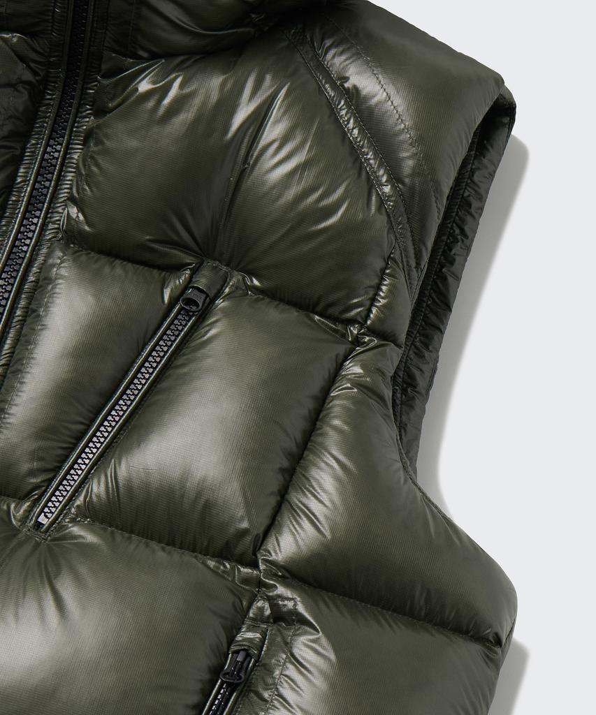 Musinsa Standard [City Leisure] Sheer Ripstop Hooded Down Padded Vest [Khaki]