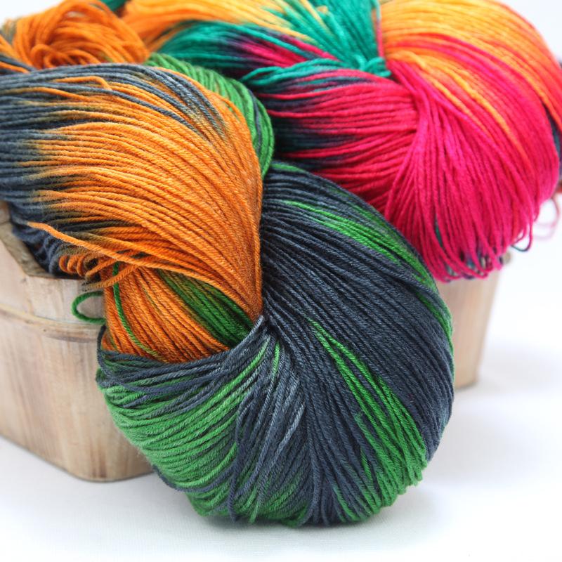 1Roll DIY Yarn Multicolor Knitting Wool Hand Crocheted Cotton Wool Yarn Baby Scarf Soft Warm