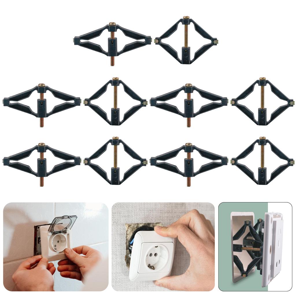 Набор из 10 инструментов для ремонта настенных розеток, приспособлений для ремонта электрических коробок, набор для быстрого ремонта розеток 86-го типа