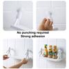 1 шт. самоклеящаяся пластиковая полка с изображением мультяшных фигурок, полка для хранения в ванной без сверления, кухонный органайзер для банок со специями