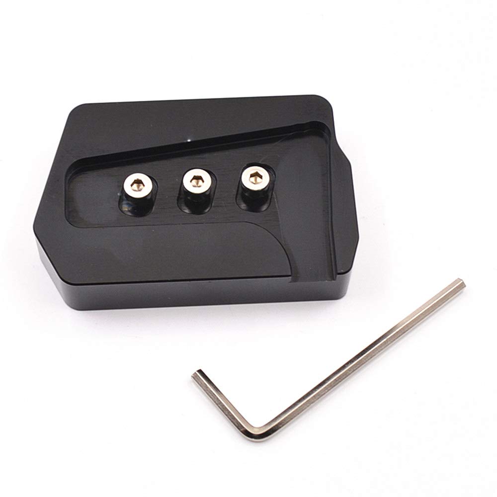 Suzuki GSX250R DL250 GW250 V-Strom250 Magnifier CNC Aluminum Brake Pedal Expansion Base Expansion Plate (GSX-250R, Black)