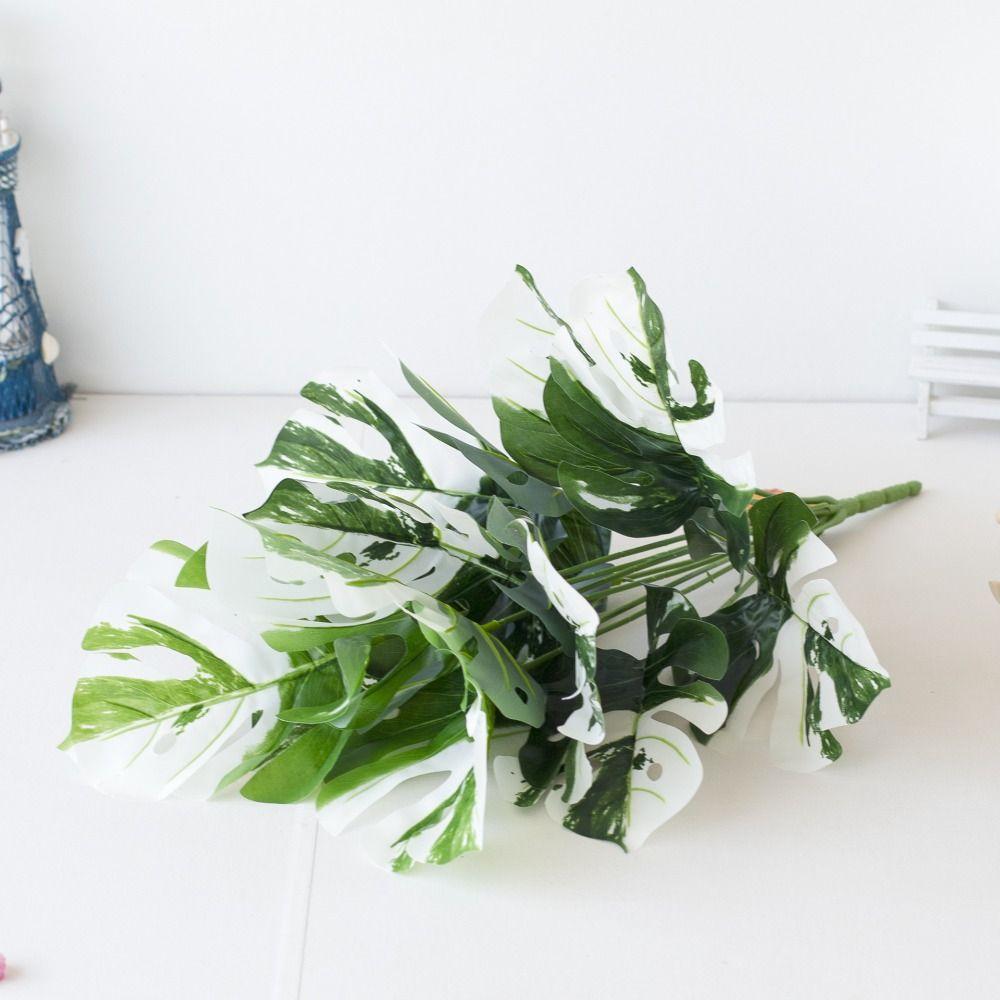 9-24 вилки искусственные тропические пальмовые ветви большие искусственные черепахи задний лист домашний садовый декор