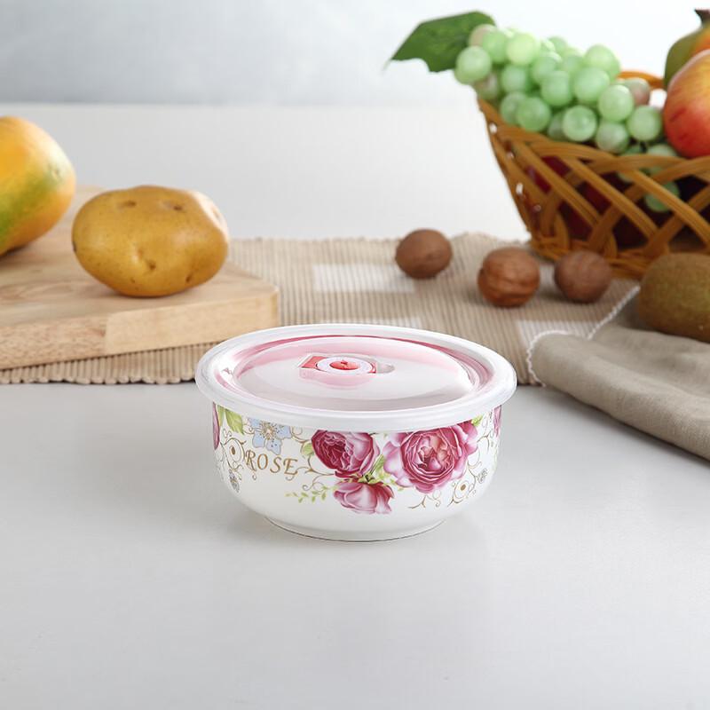 Керамические контейнеры ZISIZ для хранения свежих продуктов (5-дюймовый, Цветочный, Набор из 4 штук)