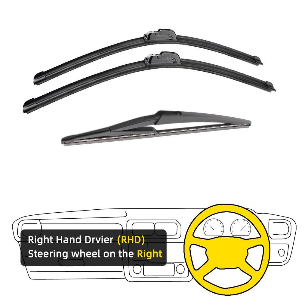 3 шт. для Nissan Juke F15 07,2010-2019 22 "+ 14" + 12" передние и задние щетки стеклоочистителя, аксессуары для резки лобового стекла 2013 2014 2015 2016 2017 2018